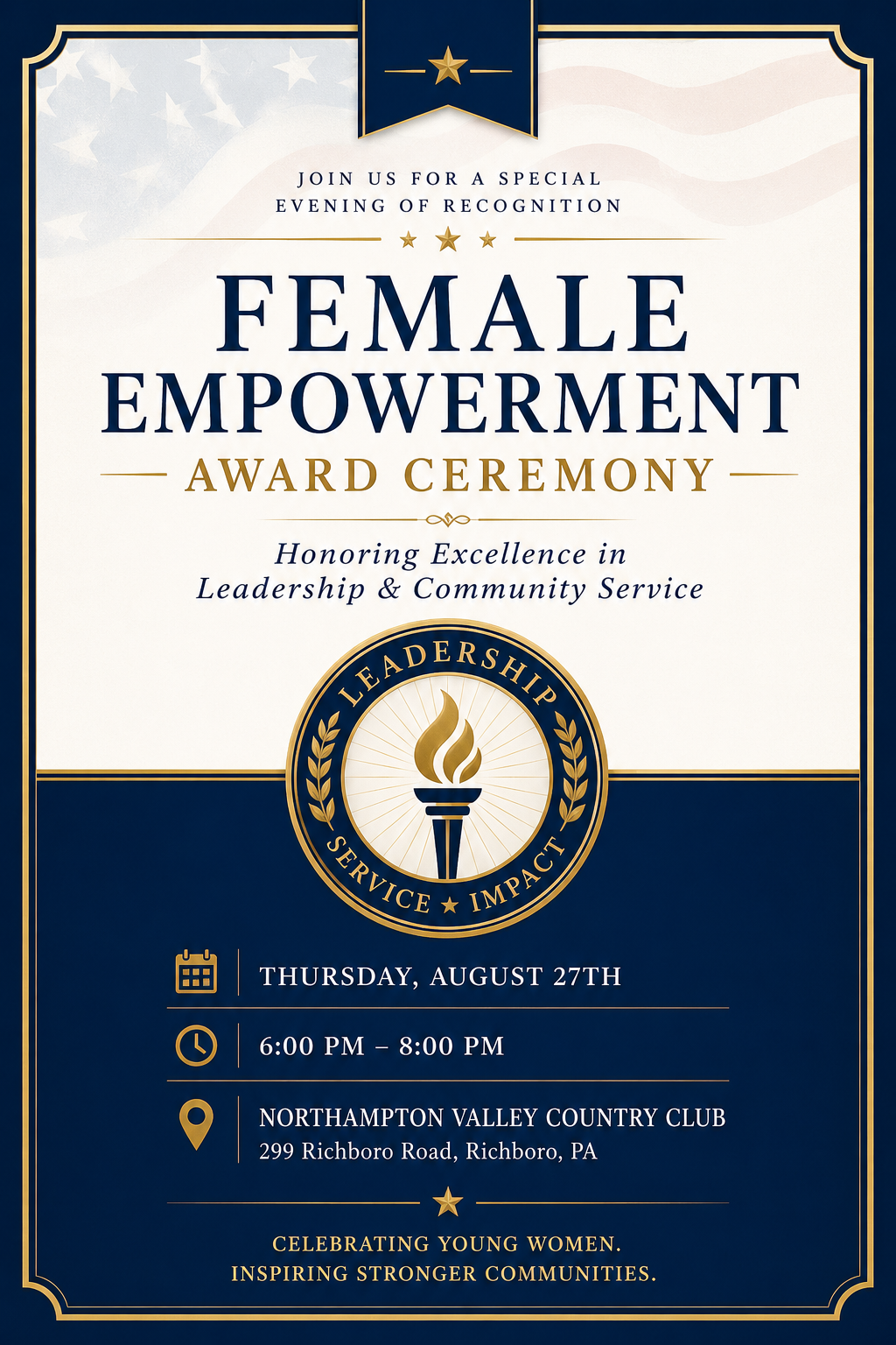Female Empowerment Award Ceremony flyer